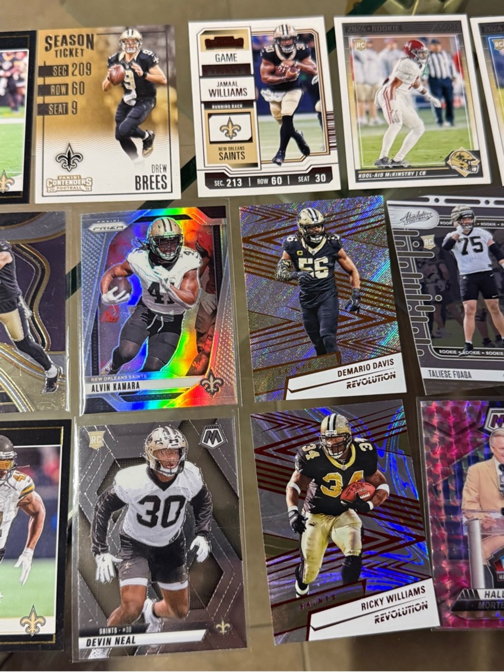 13 card lot New Orleans Saints Alvin Kamara Devin Neal